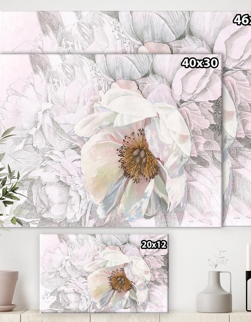 Designq RW Blooming Sketch - Cottage Canvas Wall Art