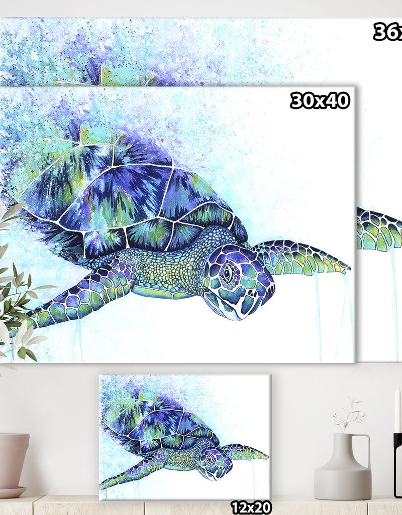 Designq Sea Turtle - Cottage Canvas Artwork