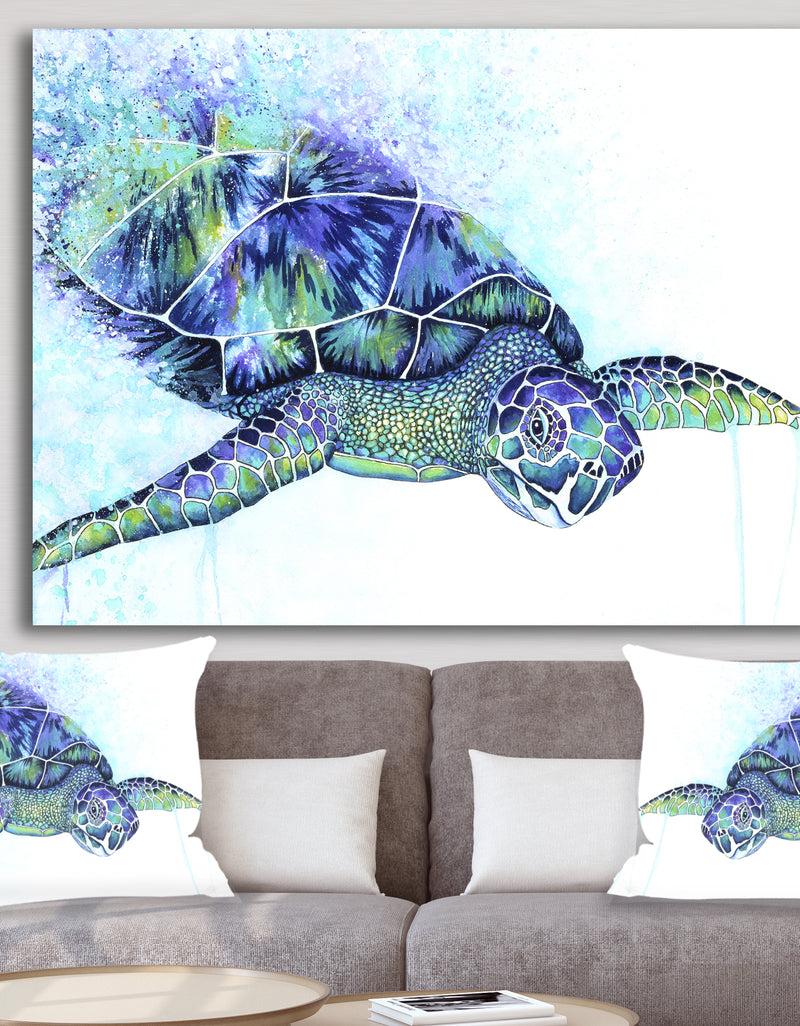 designq Sea Turtle - Cottage Canvas Artwork