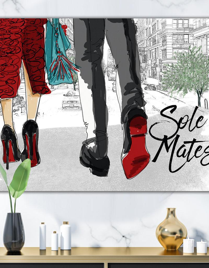 designq Sole Mates - Fashion Canvas Art Print