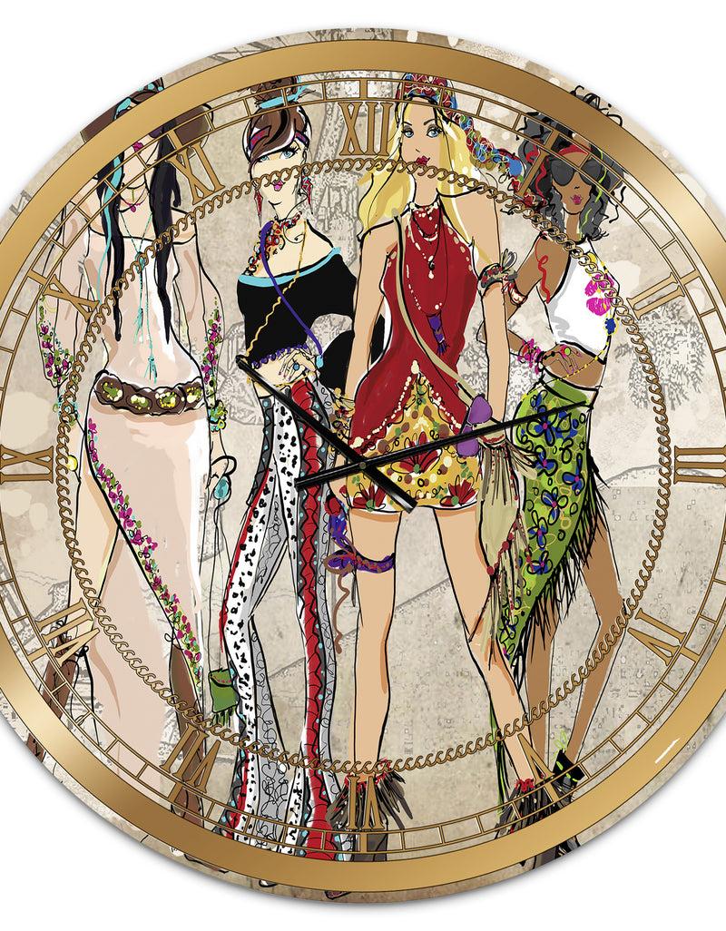 Designq Squad Goals - Oversized Fashion Wall Clock