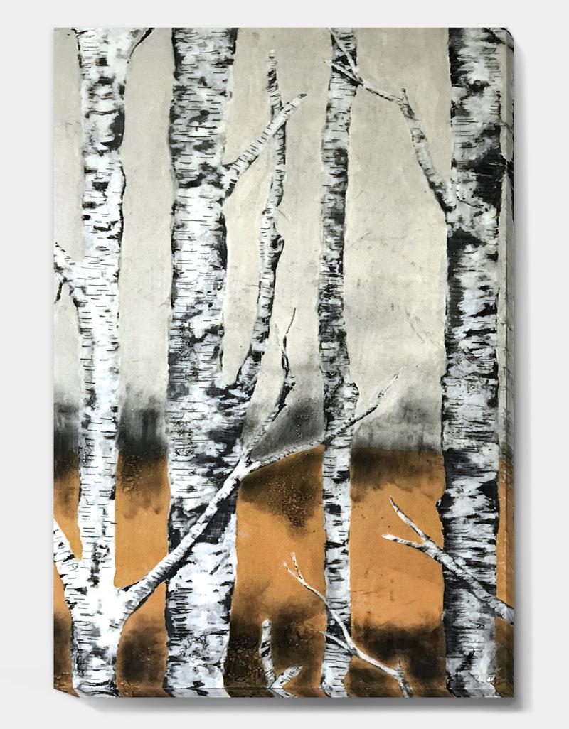 Designq Summer Birch - Cottage Canvas Wall Art