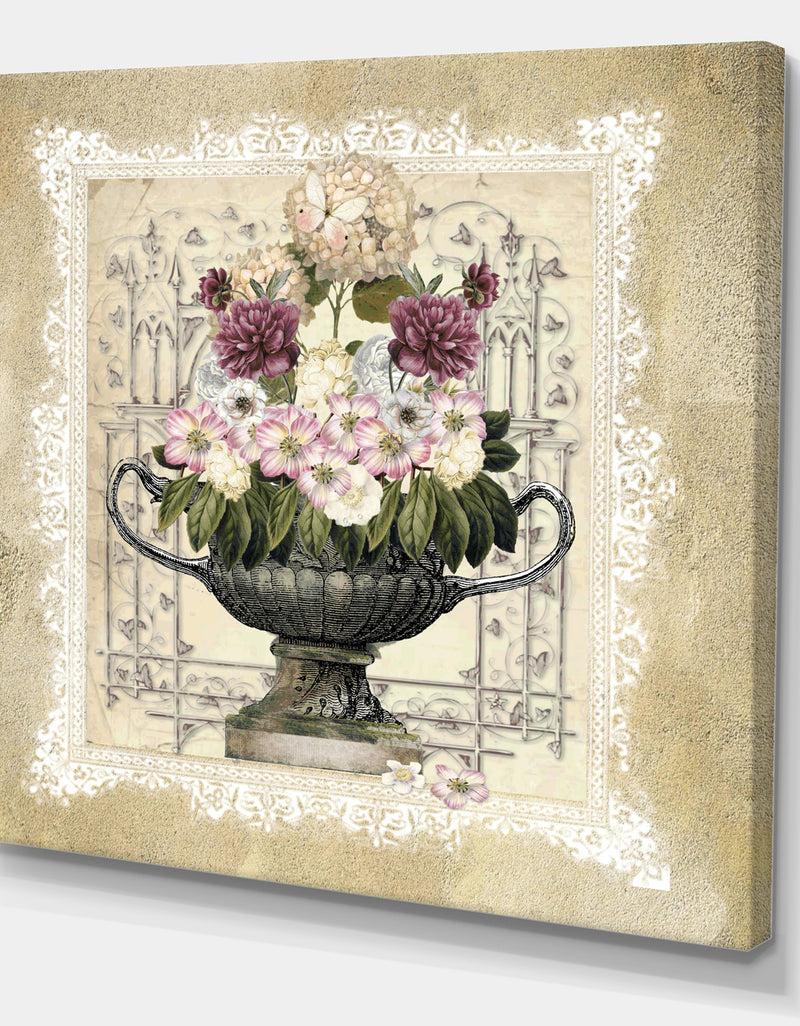 Designq Summer Bouquet - Cottage Canvas Wall Art