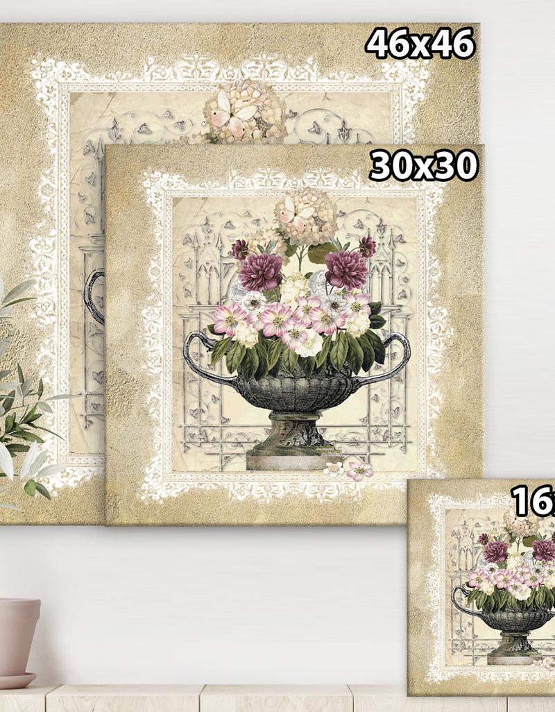 Designq Summer Bouquet - Cottage Canvas Wall Art