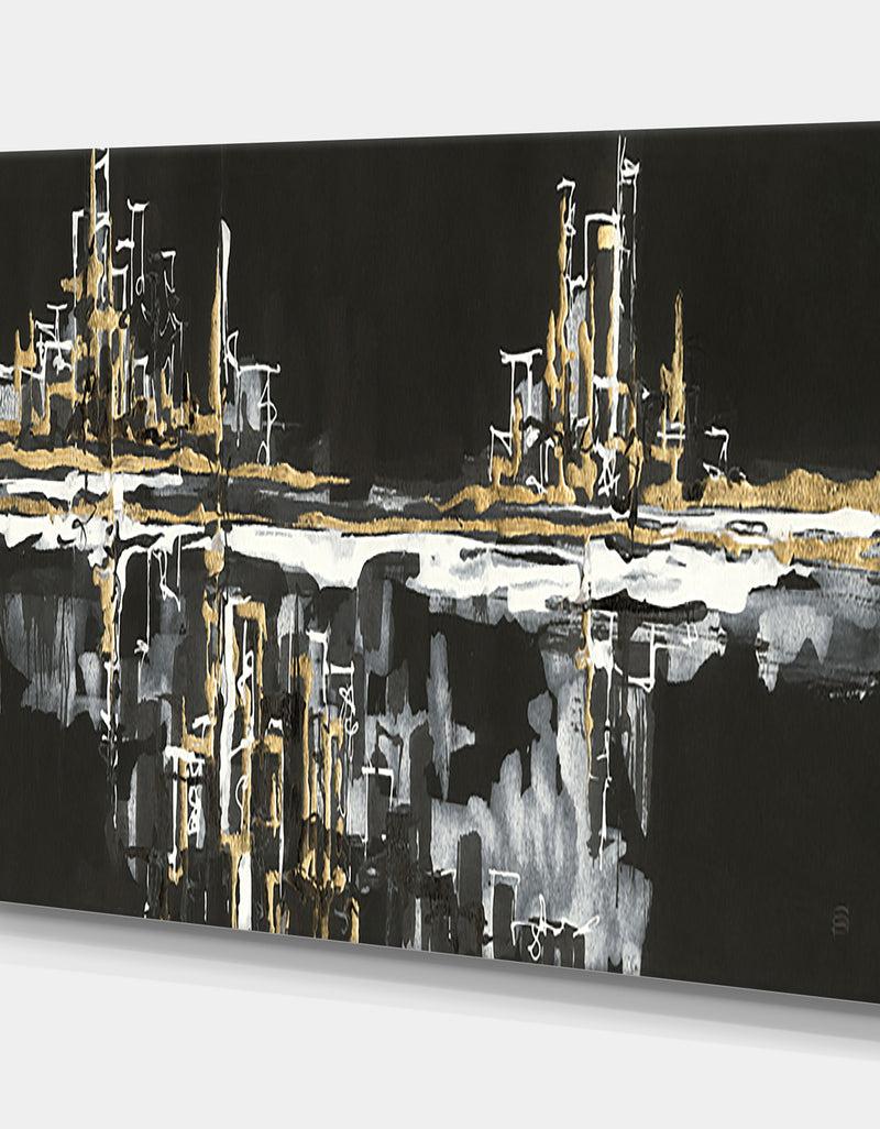 Designq Urban Gold I - Cottage Canvas Wall Art