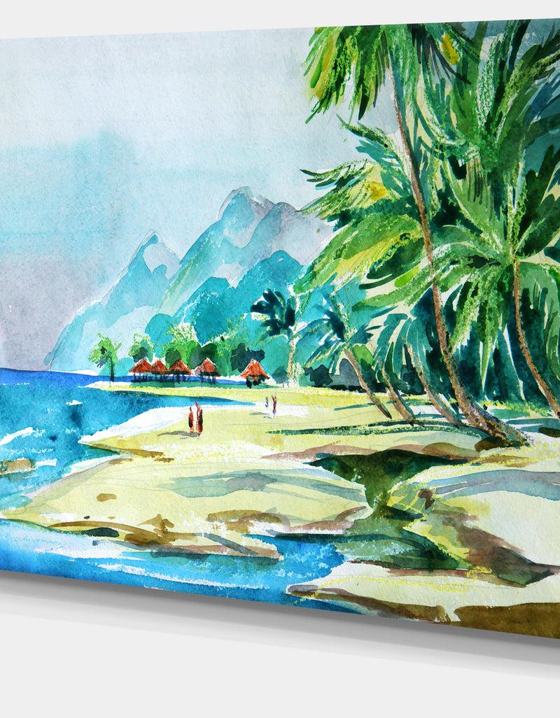 Designq View From Shore - Landscape Canvas Art Print