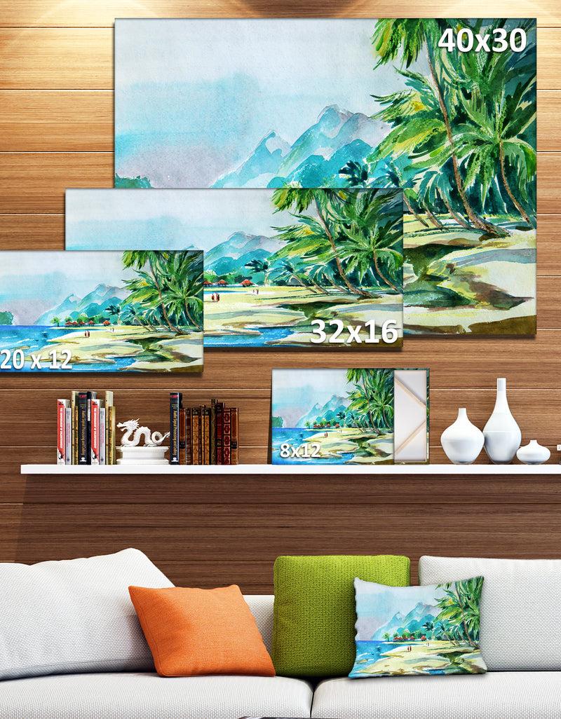 Designq View From Shore - Landscape Canvas Art Print
