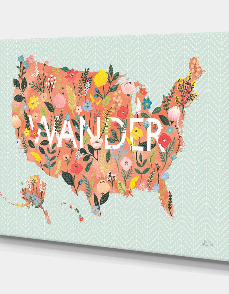 Designq WA Wild Garden USA - Cottage Canvas Wall Art