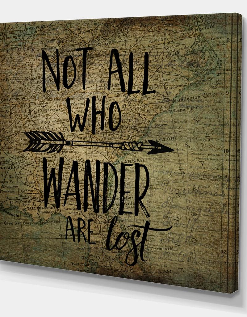 Designq Wander Are Lost - Cottage Canvas Artwork