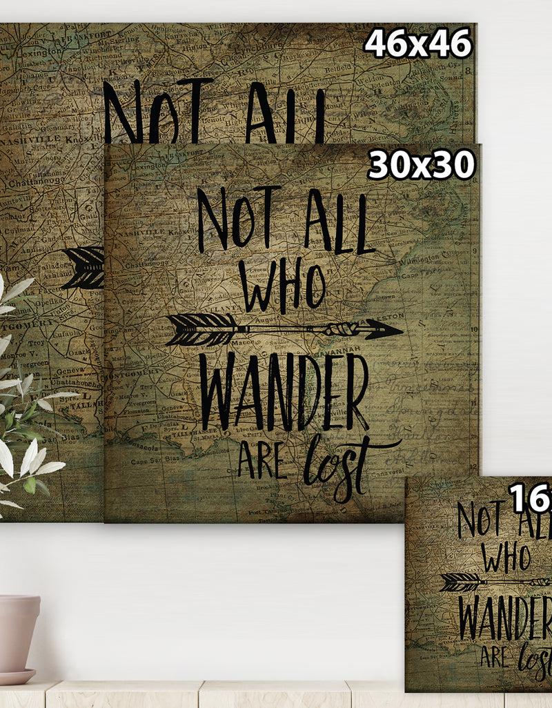 Designq Wander Are Lost - Cottage Canvas Artwork