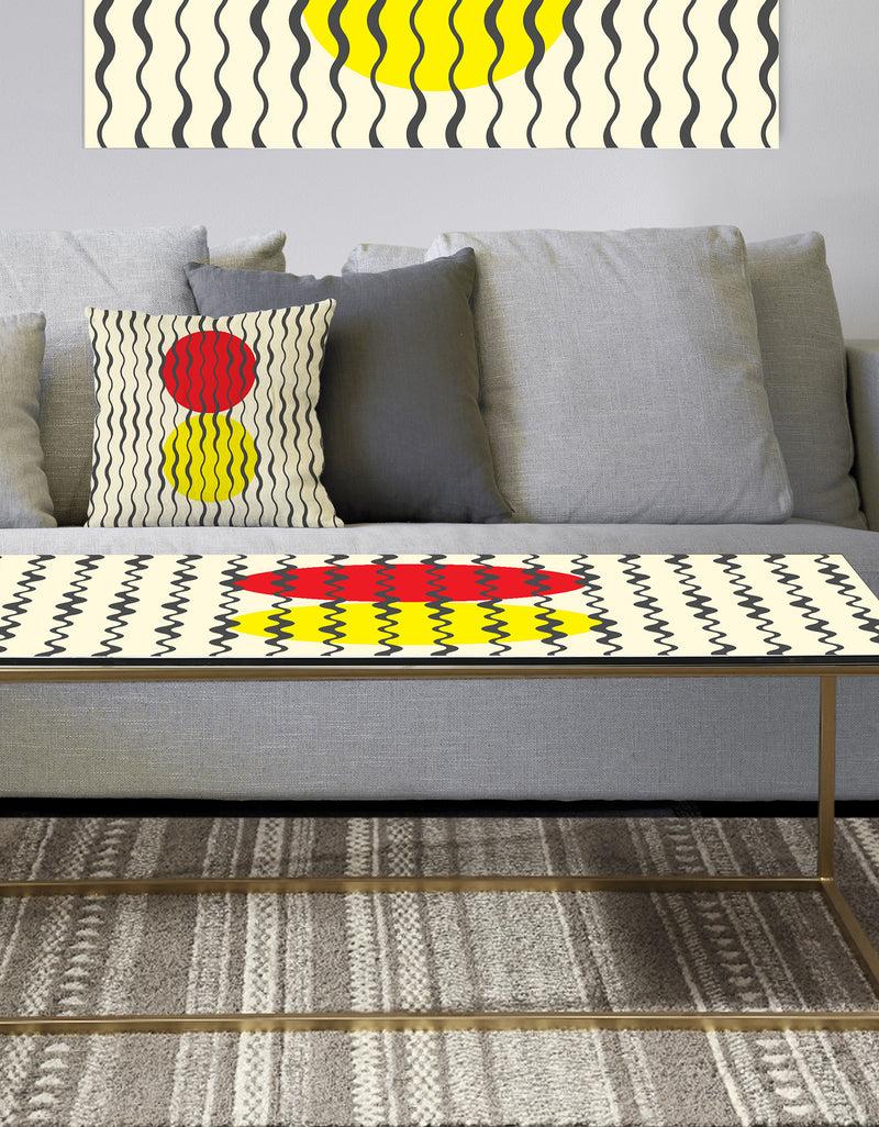 designq Wave Pattern - Metal Glam Coffee Table