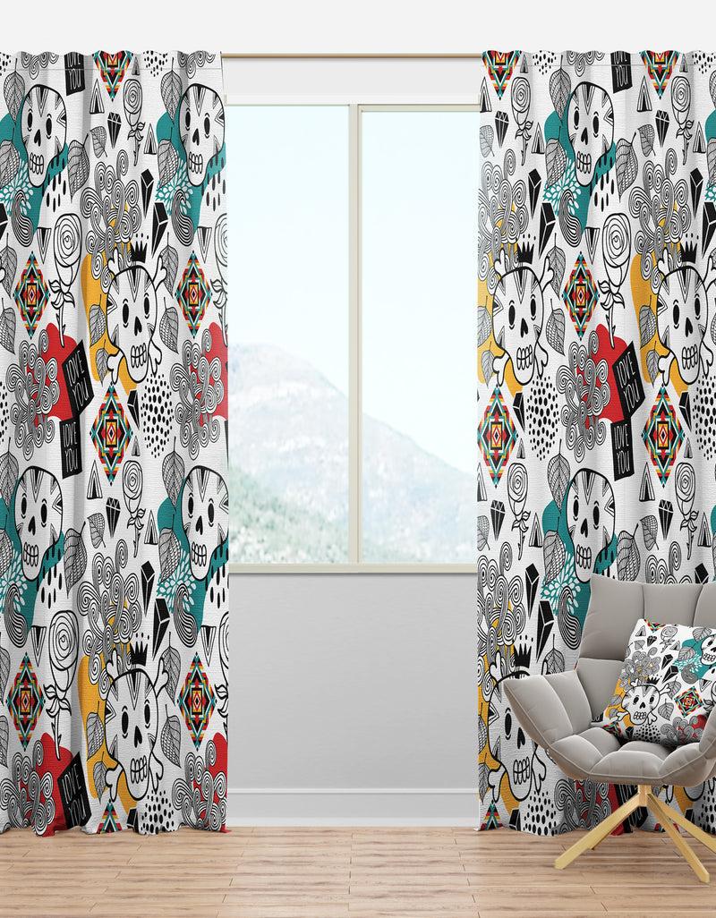 designq Whales Pattern - Modern Curtain Panels