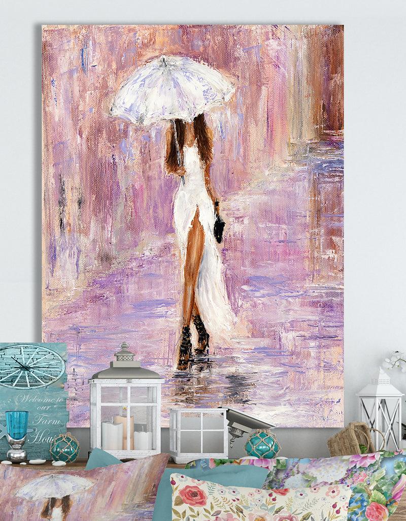 designq Woman in white - Cottage Canvas Wall Art designq Woman in white - Cottage Canvas Wall Art