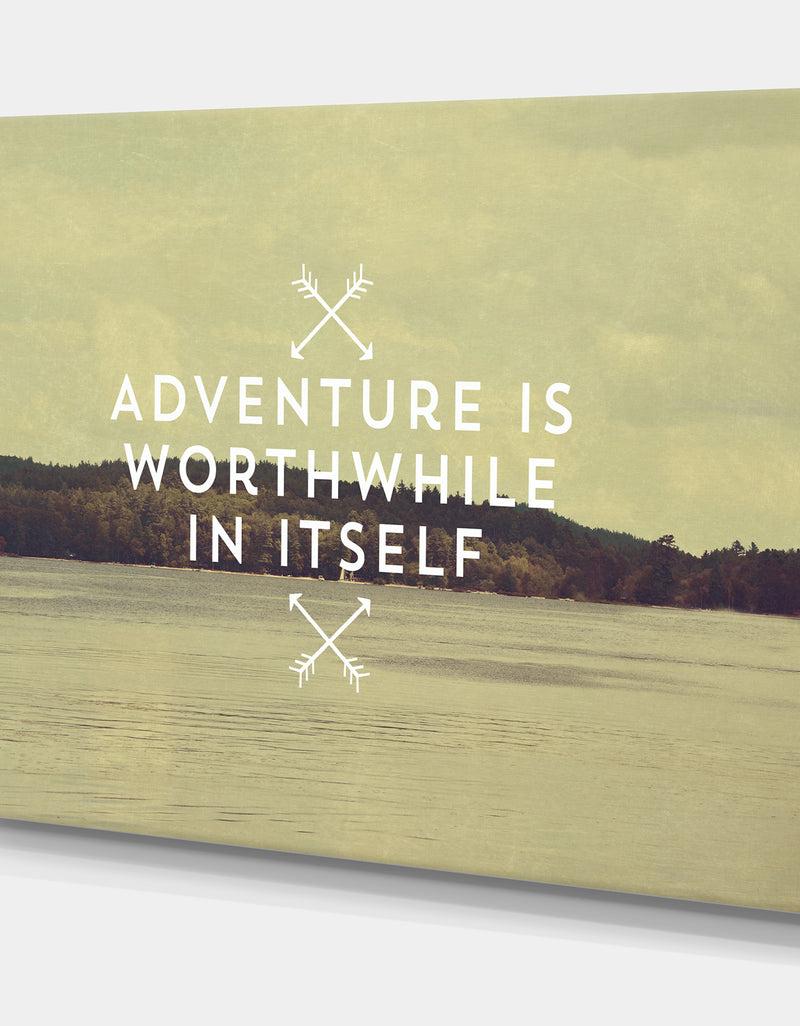 Designq Worthwhile - Cottage Gallery-wrapped Canvas