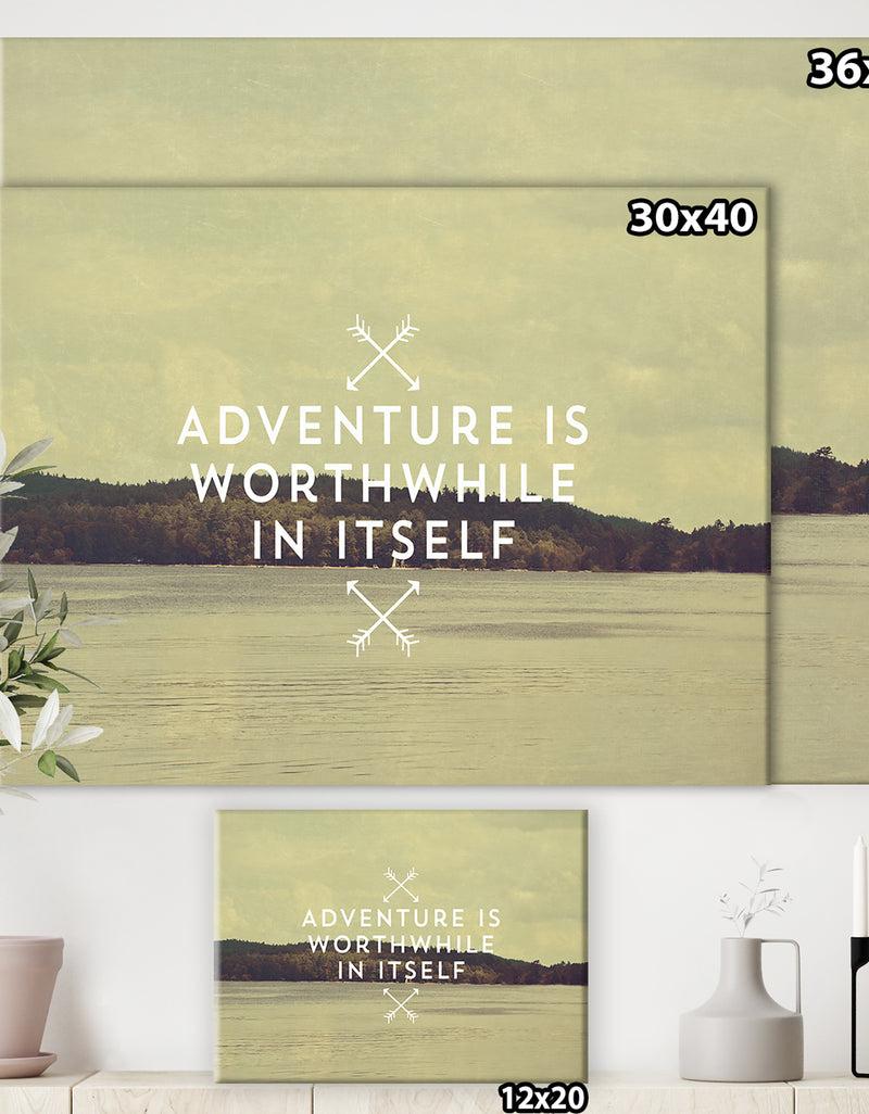 Designq Worthwhile - Cottage Gallery-wrapped Canvas