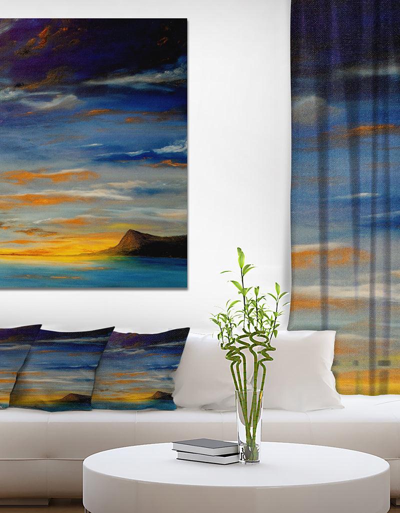 designq Distant Mountain - Landscapes Photography on wrapped Canvas