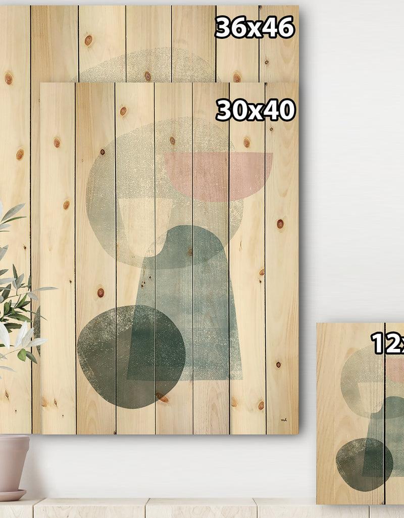 Designq Distressed Dream III - Modern & Transitional Print On Natural Pine Wood