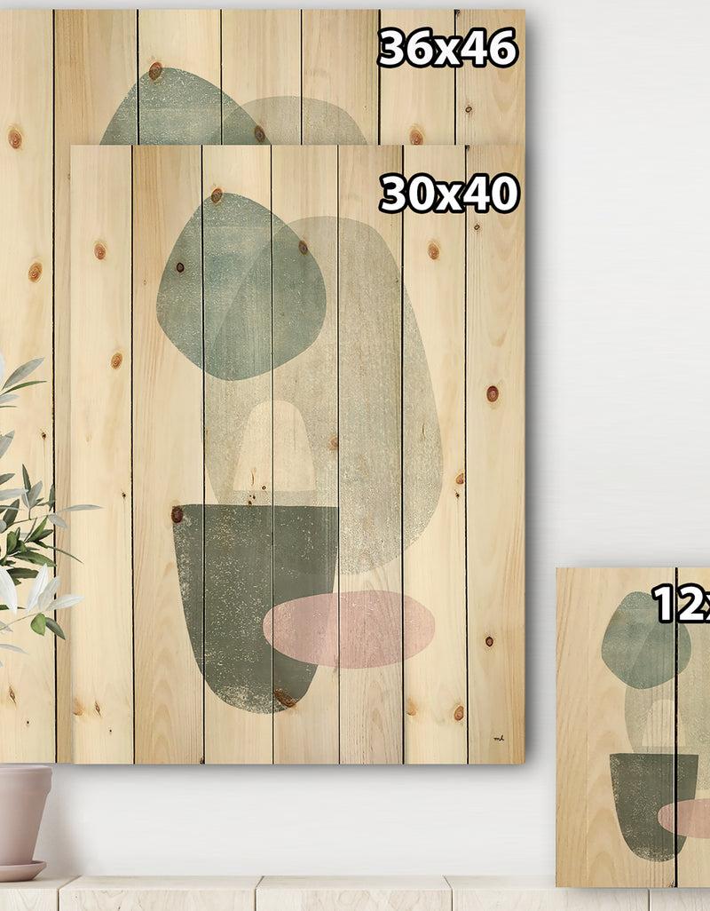 Designq Distressed Dream IV - Modern & Transitional Print On Natural Pine Wood