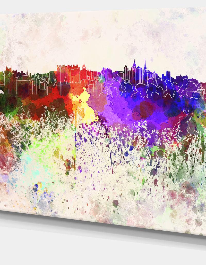 Designq Edinburgh Skyline - Cityscape Canvas Artwork Print