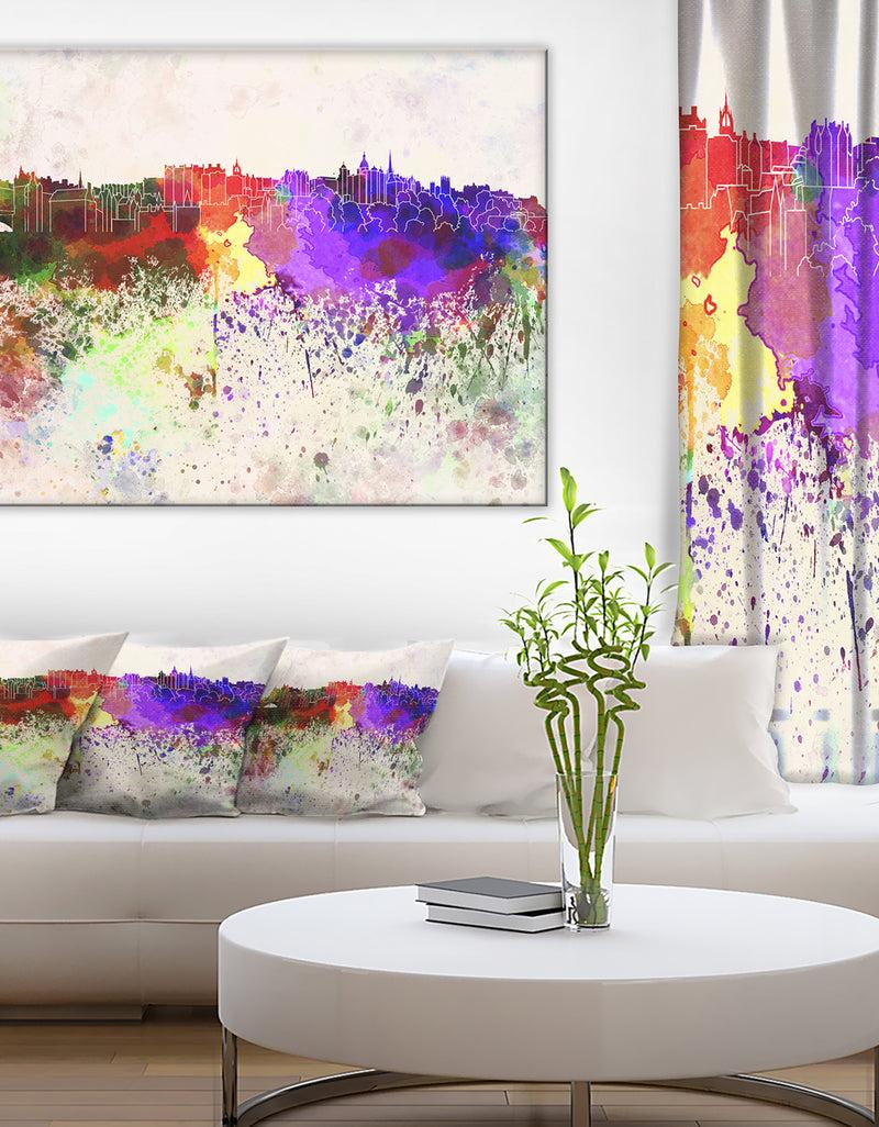 designq Edinburgh Skyline - Cityscape Canvas Artwork Print