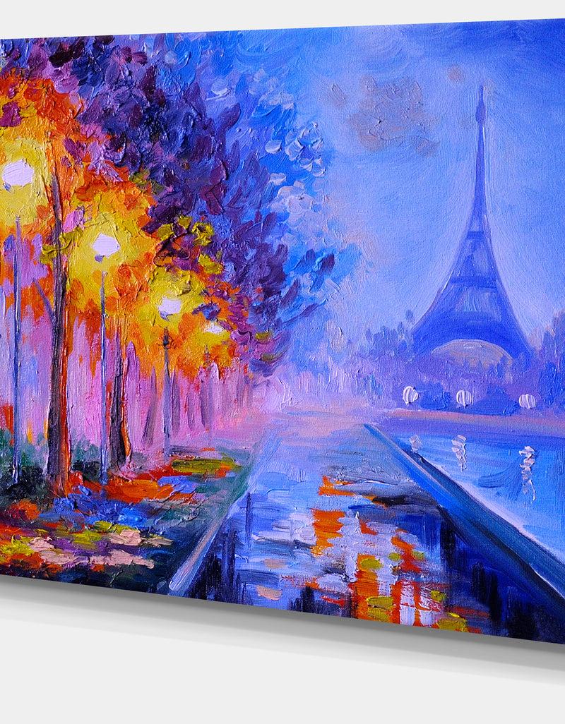 Designq Eiffel From A Distance - Landscape Canvas Artwork
