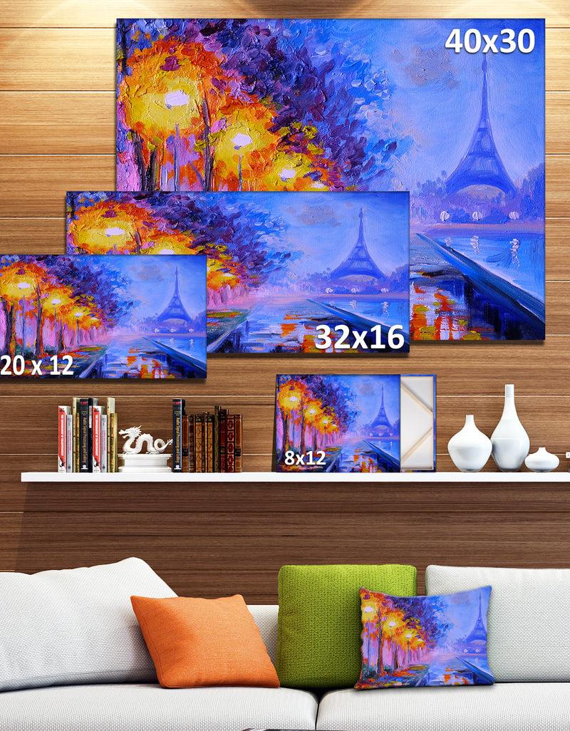 Designq Eiffel From A Distance - Landscape Canvas Artwork