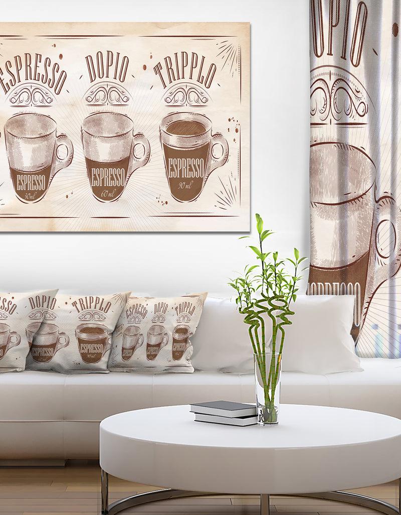 designq Espresso Kraf Brown - Poster Canvas Art Print