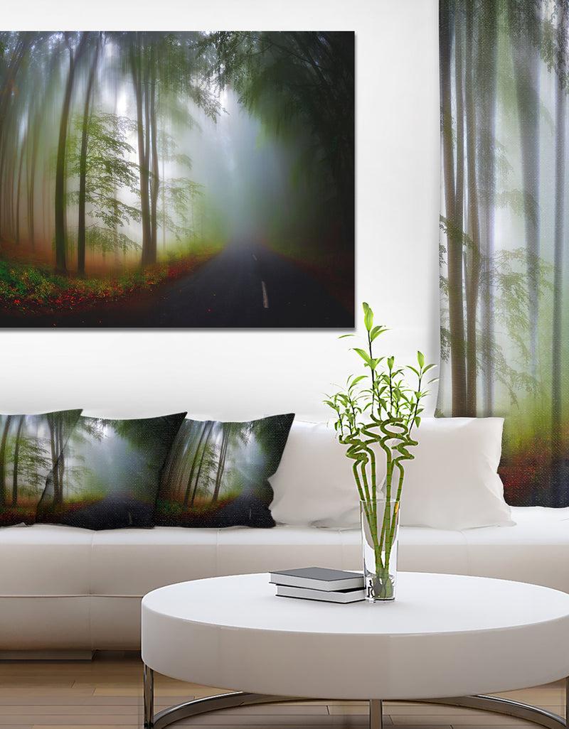 designq Fall Landscape in the Forest - Large Landscape Canvas Art Print