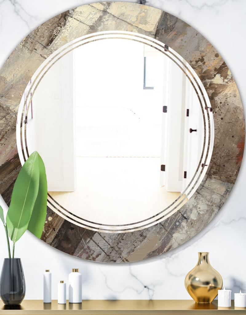 designq Fire and Ice Minerals III - Modern Round or Oval Wall Mirror - Triple C