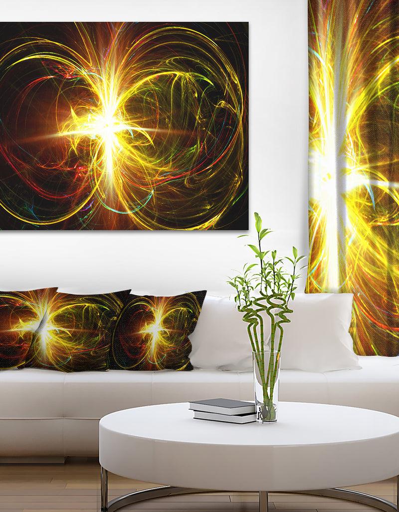 designq Fractal Hoops - Abstract Digital Art Canvas Print