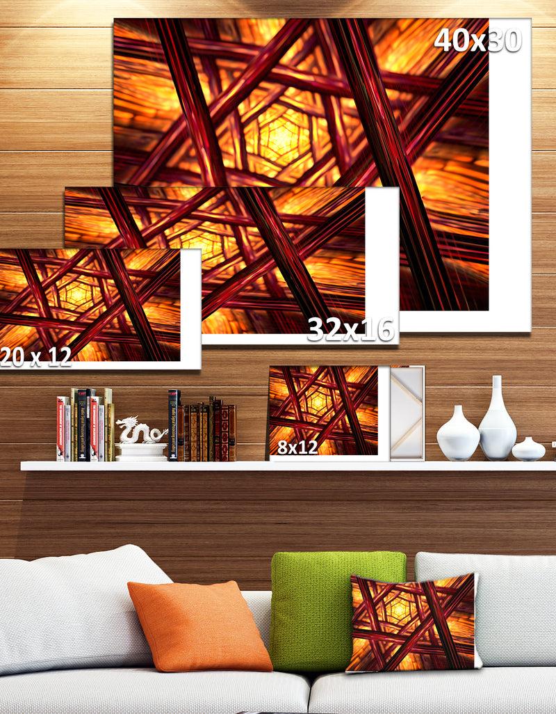Designq Fractal Mandala Design - Abstract Digital Art Canvas Print