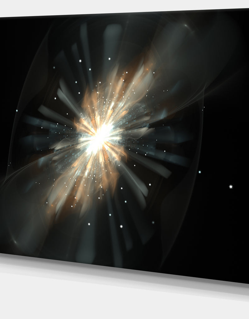 Designq Fractal Star Galaxy - Abstract Digital Art Canvas Print