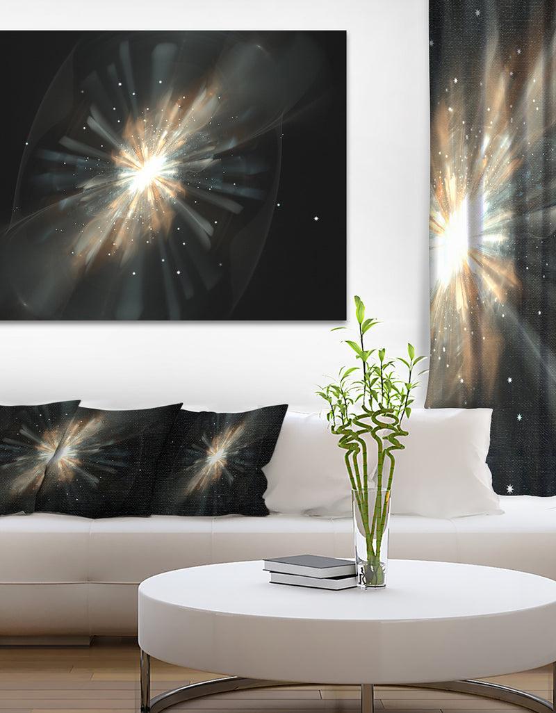 designq Fractal Star Galaxy - Abstract Digital Art Canvas Print