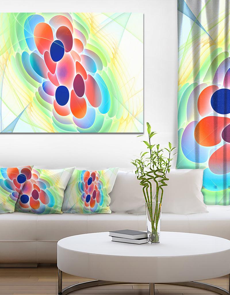 designq Fractal Virus under Microscope - Extra Large Abstract Canvas Art Print Canvas