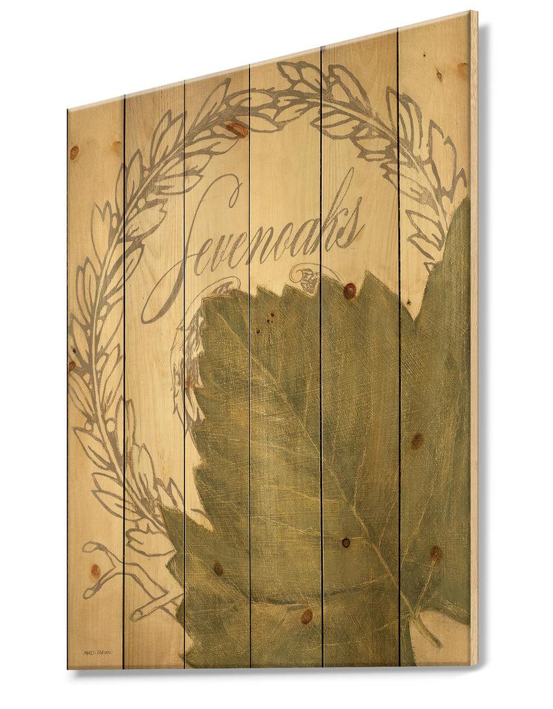 Designq French Chateau White Wine I - Food And Beverage Print On Natural Pine Wood