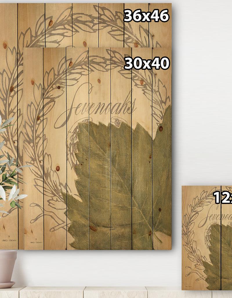 Designq French Chateau White Wine I - Food And Beverage Print On Natural Pine Wood