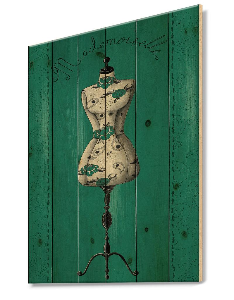 Designq French Couture III - Fashion Print On Natural Pine Wood