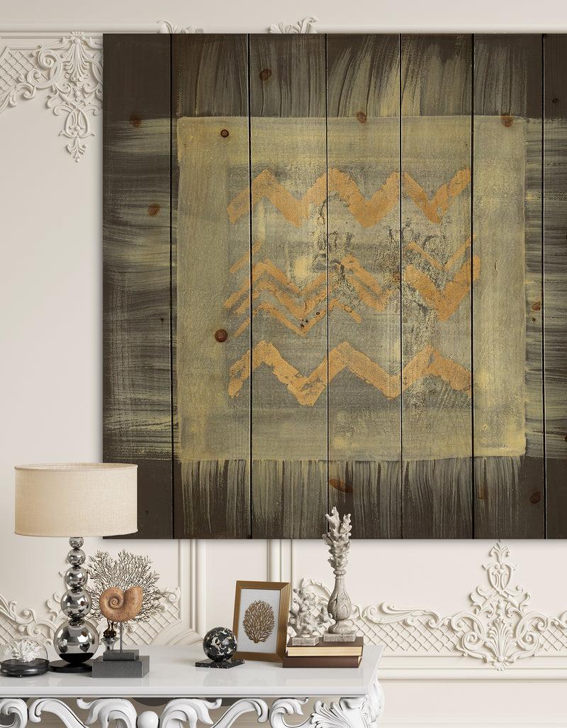 designq Galm Abstract I - Transitional Print on Natural Pine Wood