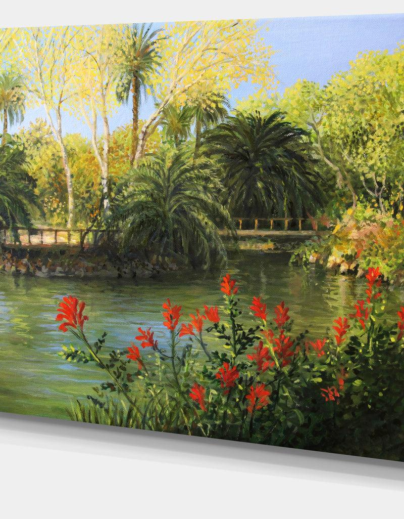 Designq Garden Of Eden - Landscape Large Canvas Print