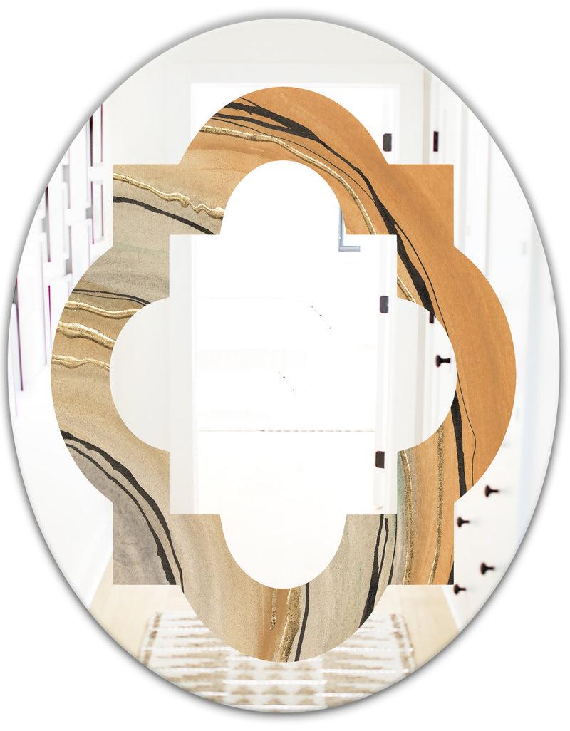 Designq Glam Canion II - Modern Round Or Oval Wall Mirror - Quatrefoil