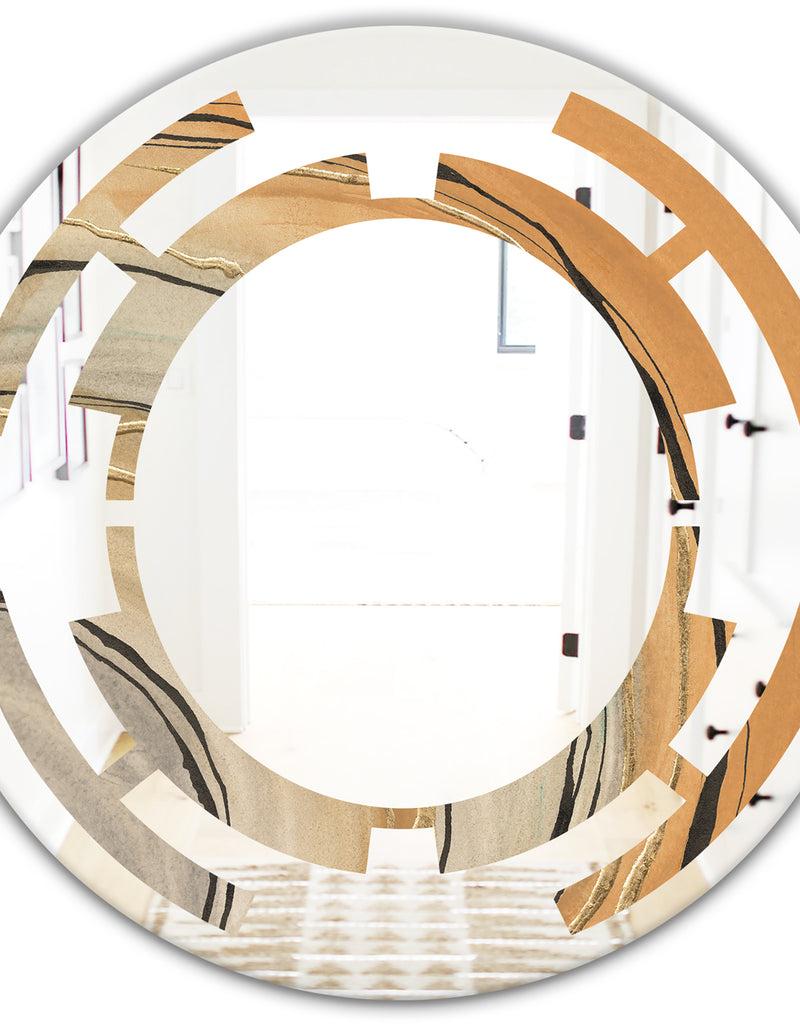 Designq Glam Canion II - Modern Round Or Oval Wall Mirror - Space