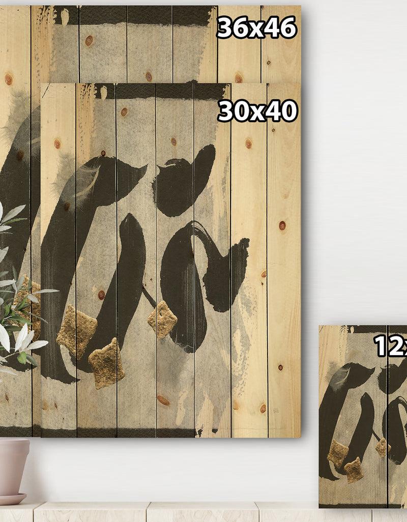 Designq Glam Collage I - Modern & Contemporary Print On Natural Pine Wood