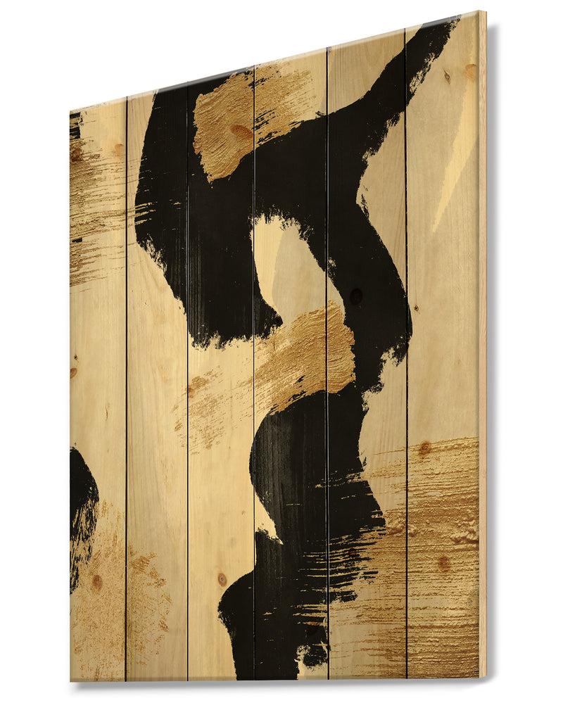 Designq Glam Collage II - Modern & Contemporary Print On Natural Pine Wood