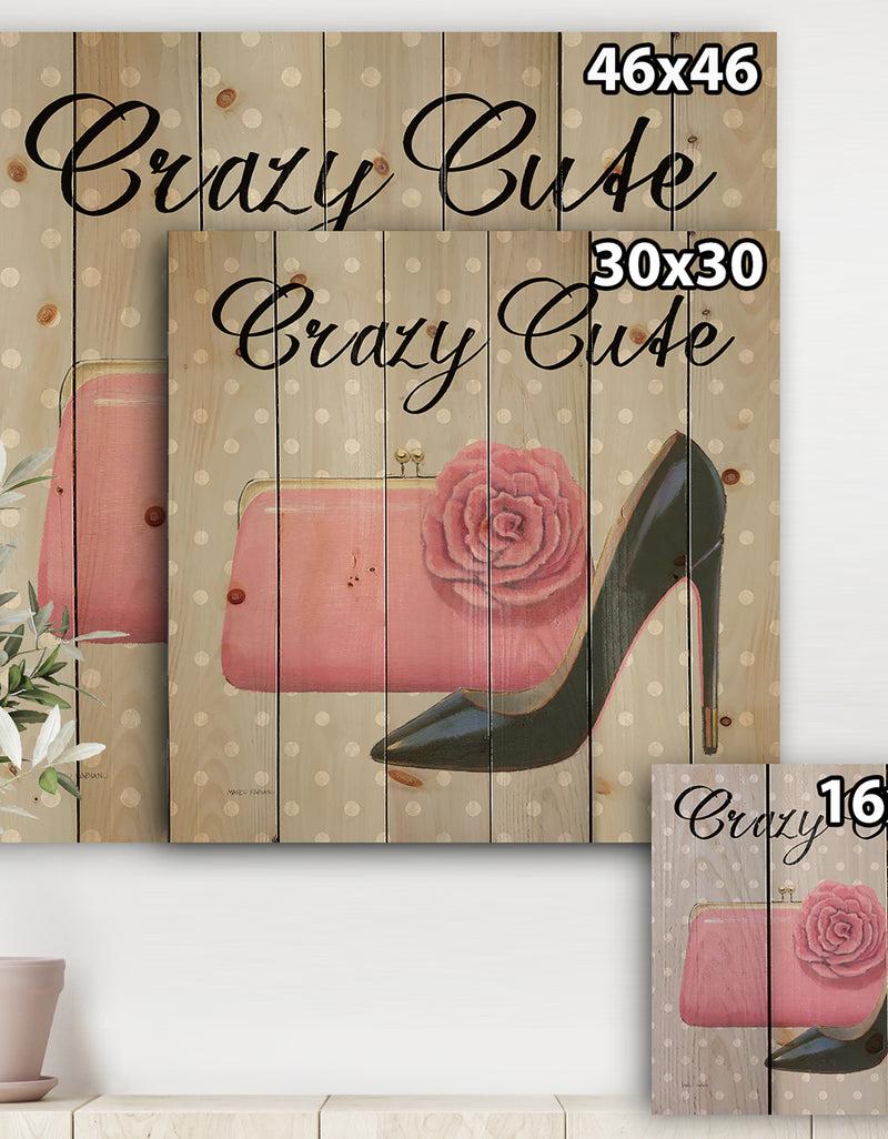 Designq Glam Fashion High Heels I - Fashion Print On Natural Pine Wood