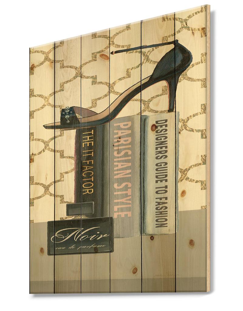 Designq Glam Fashion High Heels IX - Fashion Print On Natural Pine Wood