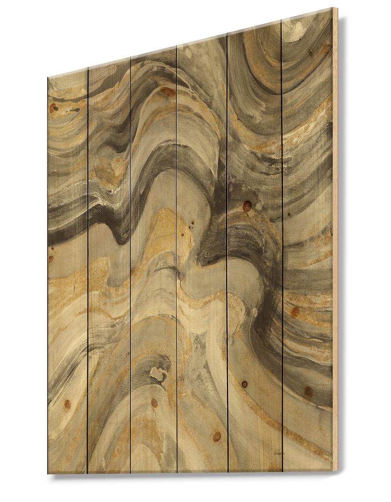 Designq Glam Gold Canion - Modern & Transitional Print On Natural Pine Wood