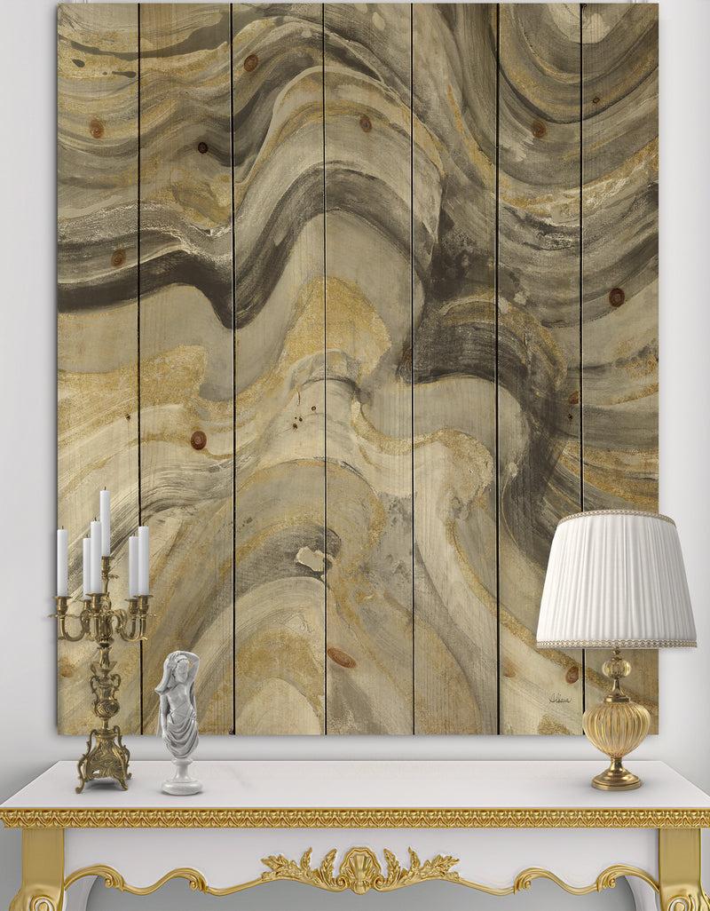 designq Glam Gold Canion - Modern & Transitional Print on Natural Pine Wood