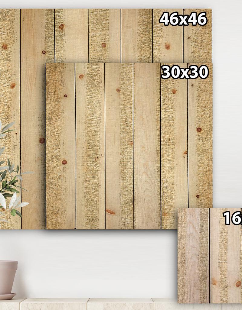 Designq Gold Glam Stipes Pattern - Modern Glam Print On Natural Pine Wood