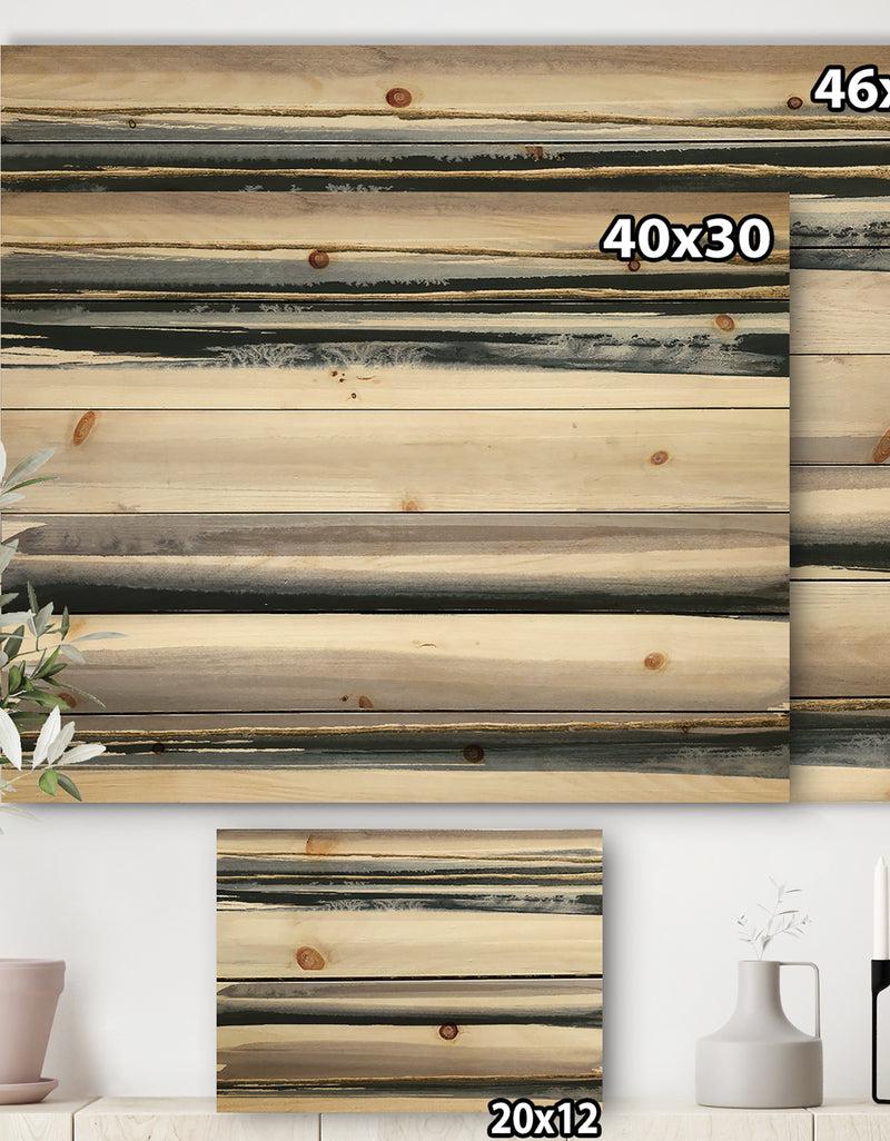 Designq Gold Watercolor Amethyst II - Modern & Contemporary Print On Natural Pine Wood