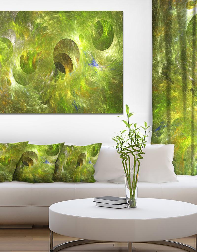 designq Golden Fractal Ornamental Glass - Abstract Artwork on Canvas